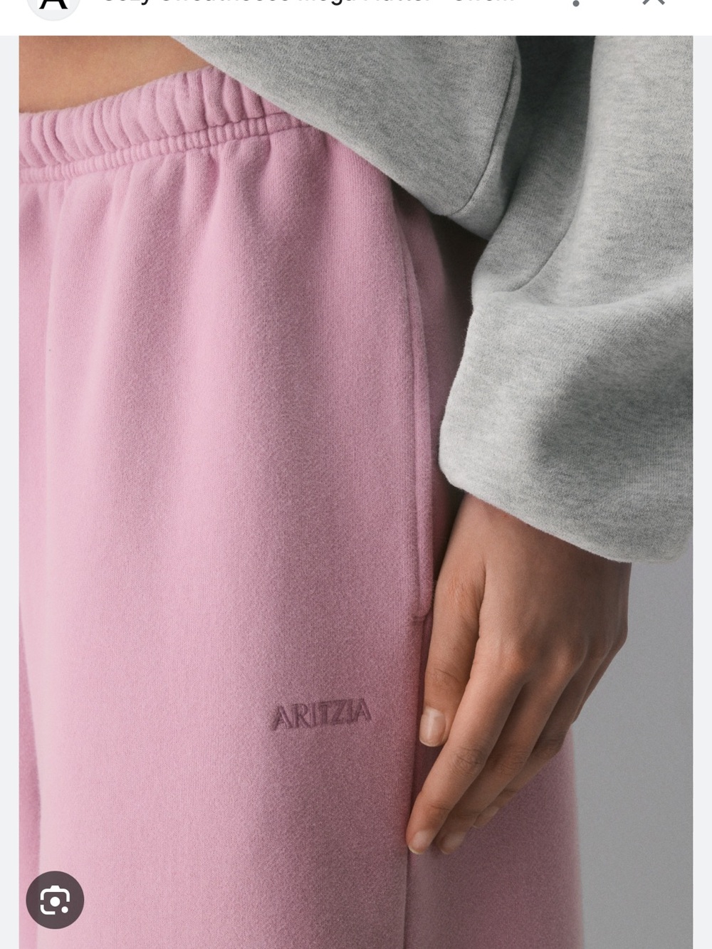 Aritzia Pink Fleece Joggers - Picture 1 of 2